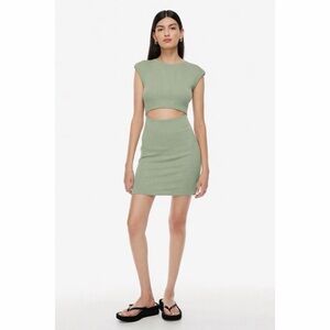 Aritzia Wilfred Free Cut Out Knit Mini Dress